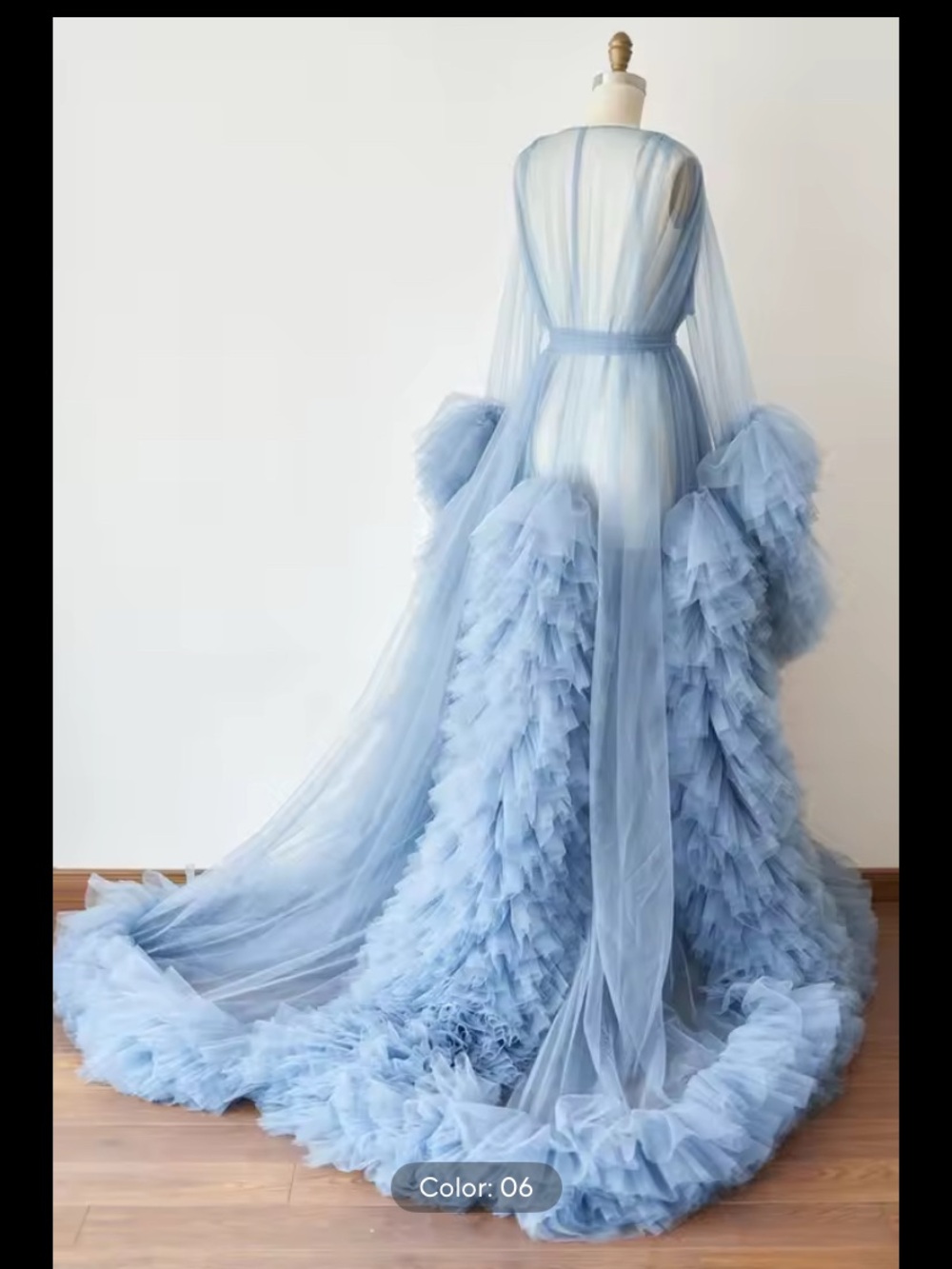 Ethereal Light Blue Tulle Gown - Luxury Women’s Dress